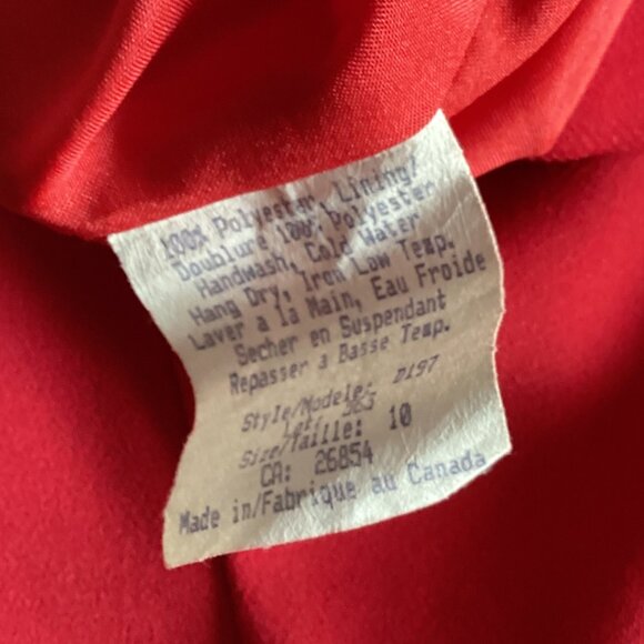 Tessuti Red Shift Dress - Lined - Size 10 - Picture 5 of 8